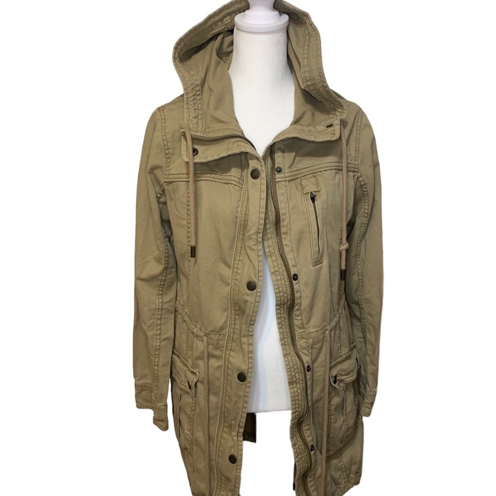 Abercrombie & Fitch khaki canvas safari field coat with hood. Great condition S - Picture 13 of 13